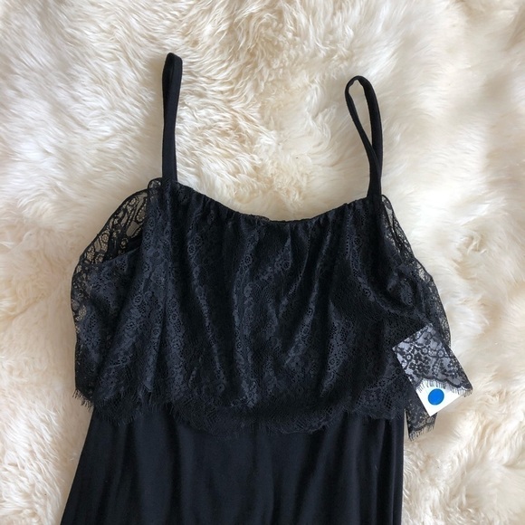 Bailey44 Dark Horse Lace Cold Shoulder Black Dress - Picture 3 of 5